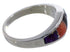 Southwestern Multicolor Silver Ring Size 6-1/2 EX43913