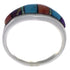 Multicolor Inlay Sterling Silver Ring Size 6-3/4 EX43923