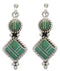 Sterling Silver Turquoise Inlay Post Dangle Earrings FX31051