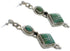 Sterling Silver Turquoise Inlay Post Dangle Earrings FX31051