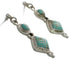 Silver Southwest Turquoise Inlay Post Dangle Earrings FX31050