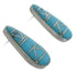 Turquoise Inlay Silver Southwest Earrings FX31093