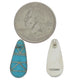 Turquoise Inlay Silver Southwest Earrings FX31093