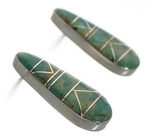 Genuine Sterling Silver Southwest Turquoise Post Earrings FX31098
