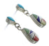 Sterling Silver Southwest Multicolor Post Dangle Earrings FX31111