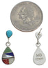 Sterling Silver Southwest Multicolor Post Dangle Earrings FX31111