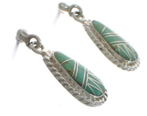 Turquoise Jewelry Genuine Sterling Silver Earrings FX31133