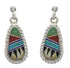 Authentic Sterling Silver Southwest Multicolor Post Earrings FX31138