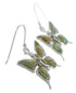Silver Turquoise Butterfly Hook Dangle Earrings FX31894