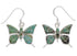 Turquoise Inlay Jewelry Butterfly Silver Earrings FX31901