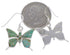 Turquoise Inlay Jewelry Butterfly Silver Earrings FX31901