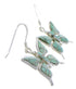 Silver Jewelry Butterfly Turquoise Earrings FX31907