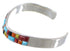 Southwestern Turquoise Multicolor Inlay Silver Cuff Bracelet MX27809