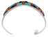 Southwestern Turquoise Multicolor Inlay Silver Cuff Bracelet MX27809