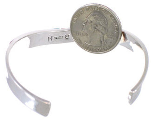 Southwestern Turquoise Multicolor Inlay Silver Cuff Bracelet MX27809