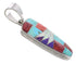 Multicolor Inlay Silver Southwestern Pendant PX30846
