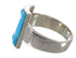 Southwest Sterling Silver Turquoise Belt Ring Size 6-3/4 CX50408