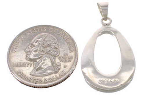 Sterling Silver Turquoise And Opal Slide Pendant WX42669