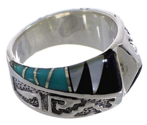 Sterling Silver Southwest Multicolor Ring Size 5-1/4 JX38396