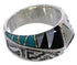 Sterling Silver Southwest Multicolor Ring Size 5-1/4 JX38396