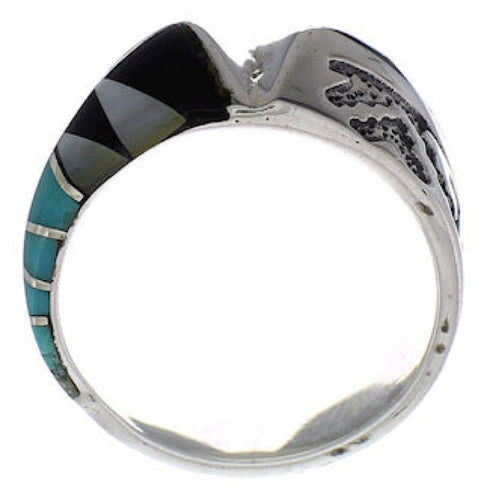 Sterling Silver Southwest Multicolor Ring Size 5-1/4 JX38396