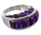 Sterling Silver Southwest Magenta Turquoise Ring Size 8-3/4 JX38741