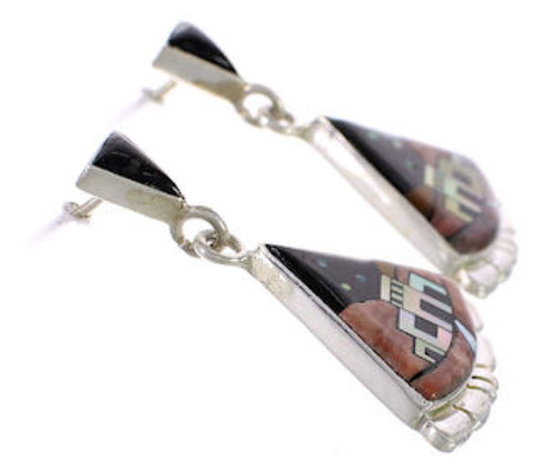 Nave American Pueblo Design Multicolor Post Dangle Earrings PX31434