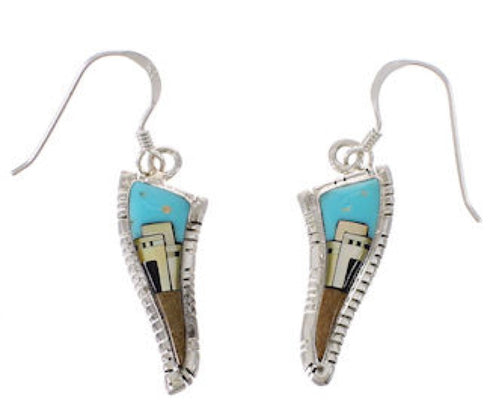Native American Village Pueblo Design Multicolor Earrings PX31456