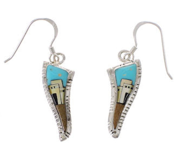 Native American Village Pueblo Design Multicolor Earrings PX31456