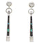 Jet Blue Opal Inlay Jewelry Southwest Post Dangle Earrings PX43483