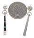 Jet Blue Opal Inlay Jewelry Southwest Post Dangle Earrings PX43483