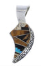 Authentic Sterling Silver Multicolor Slide Pendant WX43061