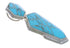Genuine Sterling Silver Turquoise Inlay Slide Pendant WX43063