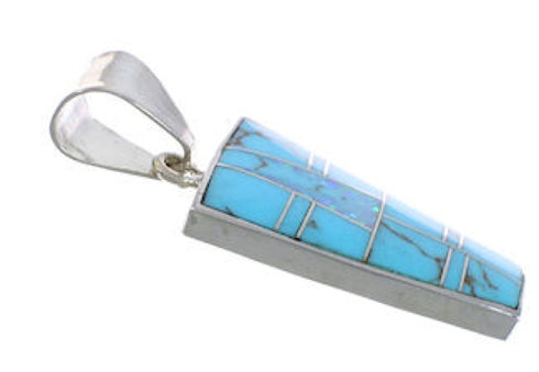 Authentic Sterling Silver Turquoise Opal Pendant WX43068