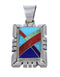 Multicolor Southwest Authentic Sterling Silver Pendant WX43266