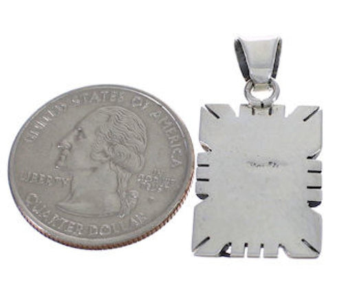 Multicolor Southwest Authentic Sterling Silver Pendant WX43266