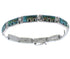 Native American Village Design Multicolor Silver Link Bracelet FX27829