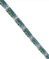 Native American Village Design Multicolor Silver Link Bracelet FX27829