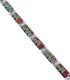 Native American Village Design Multicolor Silver Link Bracelet FX27831