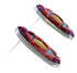 Multicolor Inlay Southwest Sterling Silver Post Earrings FX32847