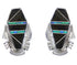 Jet Blue Opal Inlay Jewelry Southwest Post Earrings PX43038