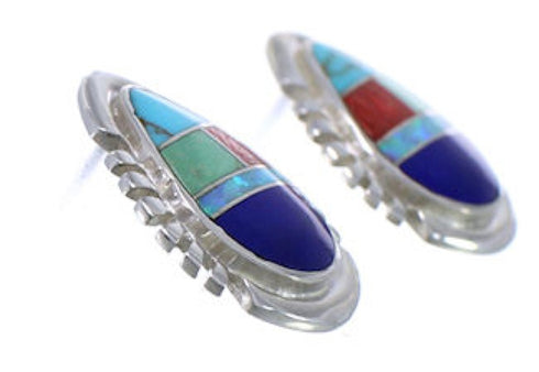 Multicolor Jewelry Silver Post Earrings PX43054
