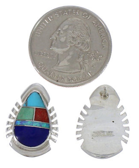 Multicolor Jewelry Silver Post Earrings PX43054