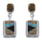 Multicolor Inlay Jewelry Sterling Silver Post Dangle Earrings PX43181