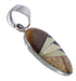 Sterling Silver Multicolor Inlay Slide Pendant PX29210