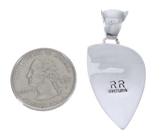 Multicolor Inlay Southwestern Sterling Silver Slide Pendant PX29228