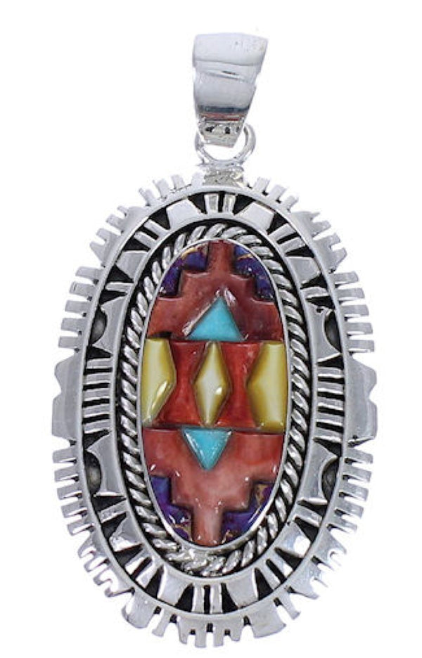 Multicolor Southwest Sterling Silver Pendant PX29237