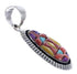 Southwestern Jewelry Multicolor Inlay Slide Pendant PX29254