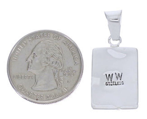 Silver Southwestern Multicolor Inlay Pendant PX29262
