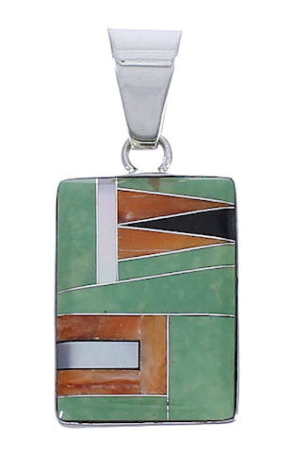 Sterling Silver And Multicolor Jewelry Slide Pendant PX29263